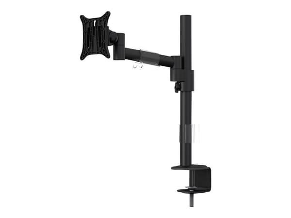 Multibrackets M VESA Deskmount Officeline Single I - Stativ - justerbar arm - for LCD-skjerm - stål - svart - skjermstørrelse: 15"-30" - klemmemonter Sort