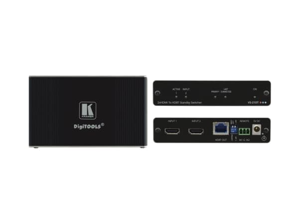 Kramer DigiTOOLS VS-21DT - Video-/ljudomkopplare - 2 x HDMI - skrivbordsmodell