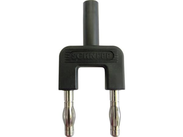 Schnepp 19/4mB/sw Kortslutningsstik Sort Stift-diameter: 4 mm Stiftafstand: 19 mm 1 stk