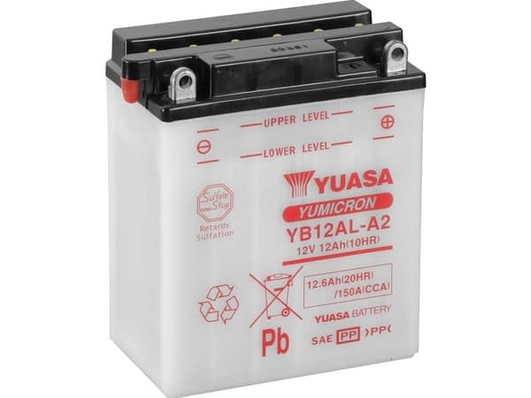 Yuasa YB12AL-A2 Motorcykelbatteri 12 V 12,6 Ah