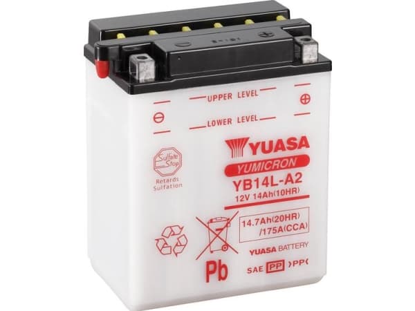 Yuasa YB14L-A2 Motorcykelbatteri 12 V 14 Ah