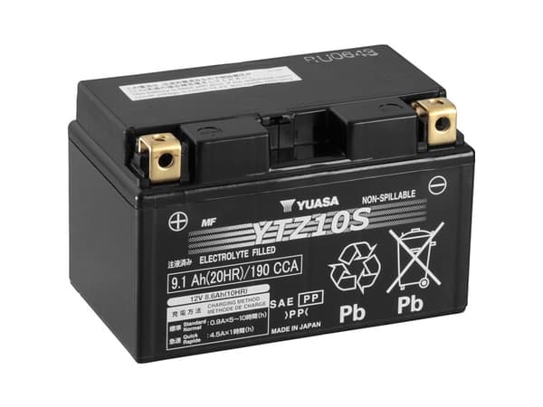 Yuasa YTZ10S motorcykelbatteri 12 V 8,6 Ah