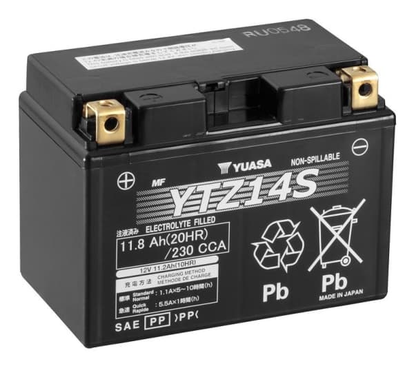 Yuasa YTZ14S Moottoripyöräakku 12 V 11.2 Ah