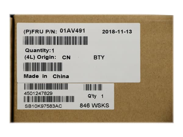 Lenovo - Batteri til bærbar PC - litiumion - 6-cellers - 4400 mAh - 48 Wh - FRU - for ThinkPad A485 20MU, 20MV; T470 20HD, 20HE, 20JM, 20JN; T480 20L