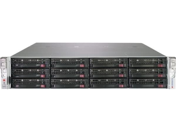 Supermicro SC826 BE1C4-R1K23LPB - Rackmonterbar 2U - forbedret og utvidet ATX - SATA/SAS - hot-swap 1200 watt - svart