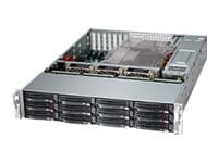 Supermicro SC826 BE1C4-R1K23LPB - Rackmonterbar 2U - forbedret og utvidet ATX - SATA/SAS - hot-swap 1200 watt - svart Sort