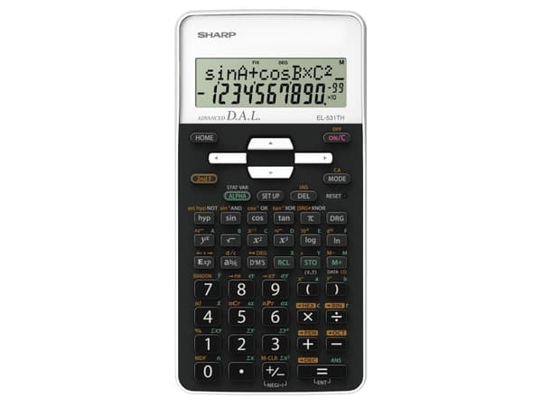 Sharp EL-531TH miniräknare Ficka Vetenskapsfunktion Svart, Vit