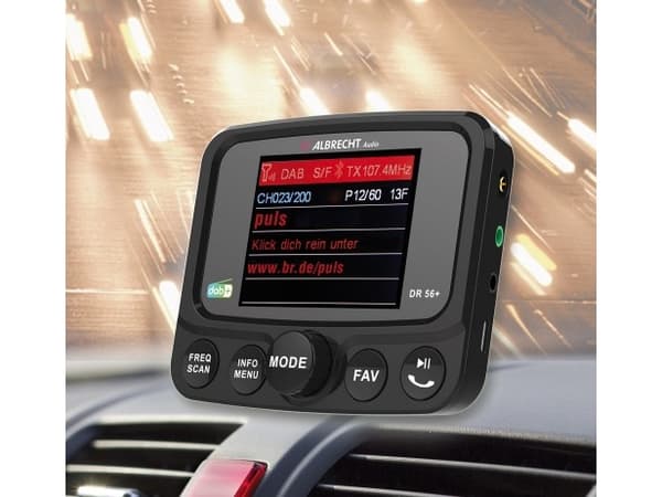 Albrecht DR 56+ DAB+, Bil, Digitaalinen, DAB,DAB+,FM, 87,6 - 107,9 Mhz, 174 - 240 Mhz, TFT