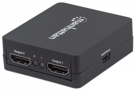 Manhattan 207652, HDMI, 2x HDMI, 1.3b, 1920 x 1200 piksler, Sort, Plast