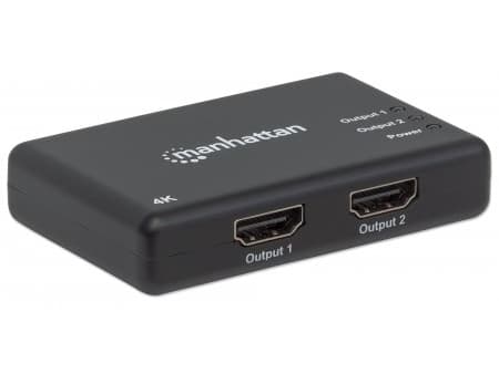 Manhattan 207669, HDMI, 2x HDMI, 3840 x 2160 pixlar, Svart, Plast, 4K Ultra HD
