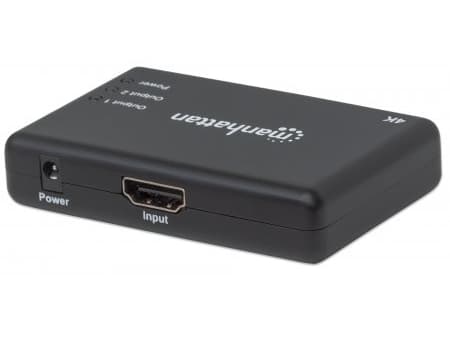 Manhattan 207669, HDMI, 2x HDMI, 3840 x 2160 pixlar, Svart, Plast, 4K Ultra HD