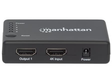 Manhattan 207706, HDMI, 4x HDMI, 4096 x 2160 piksler, Sort, Plast, 15 m
