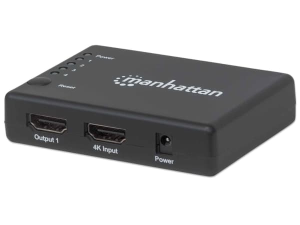 Manhattan 207706, HDMI, 4x HDMI, 4096 x 2160 piksler, Sort, Plast, 15 m