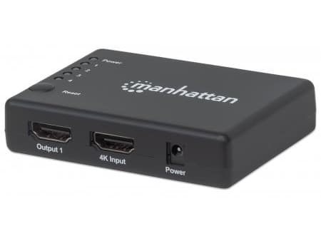Manhattan 207706, HDMI, 4x HDMI, 4096 x 2160 piksler, Sort, Plast, 15 m
