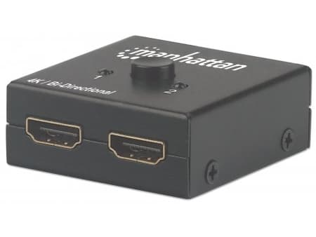 Manhattan 207850, HDMI, Metall, Svart, 480i, 480p, 576i, 576p, 720p, 1080i, 1080p, 2160p, 10,2 Gbit/s, 340 MHz