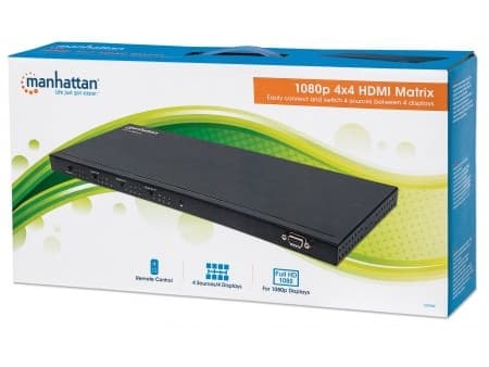 Manhattan 207904, HDMI, Metall, Svart, 15 m, 480i, 480p, 576i, 576p, 720p, 1080i, 1080p, 2,25 Gbit/s