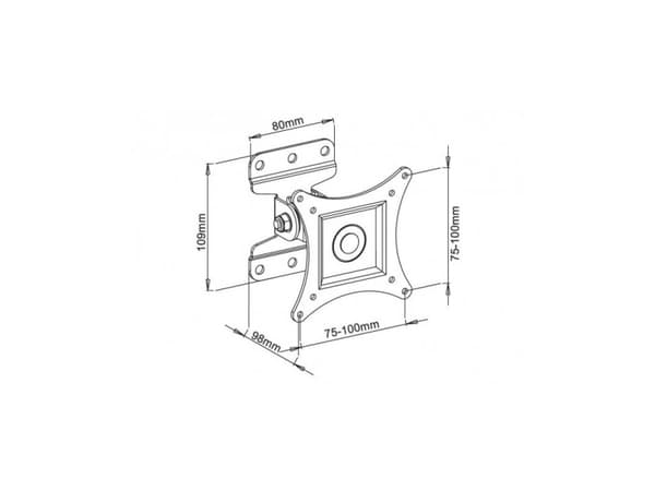 TECHly - Brakett - full bevegelse - for LCD-skjerm - hvit - skjermstørrelse: 13"-30" - veggmonterbar