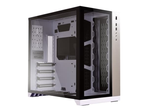 Lian Li PC-O11 Dynamic - Tower - utökad ATX - genomskinlig sidopanel (härdat glas) - ingen strömförsörjning - vit - USB/ljud Vit