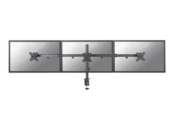 Neomounts FPMA-D550D3 - Monteringssats - fullständig rörelse - för 3 LCD-bildskärmar - stål - svart - skärmstorlek: 10"-27" - klämma, monterbar, skyd