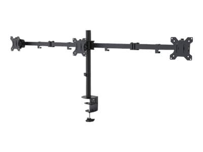 Neomounts FPMA-D550D3 - Monteringssats - fullständig rörelse - för 3 LCD-bildskärmar - stål - svart - skärmstorlek: 10"-27" - klämma, monterbar, skyd Svart