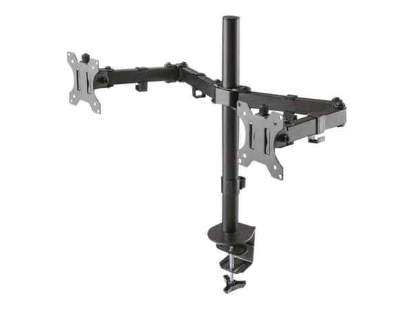Neomounts FPMA-D550D - Monteringssats - fullständig rörelse - för 2 LCD-bildskärmar - stål - svart - skärmstorlek: 10"-32" - klämma, monterbar, skydd