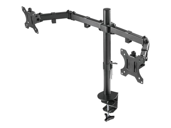 Neomounts FPMA-D550D - Monteringssats - fullständig rörelse - för 2 LCD-bildskärmar - stål - svart - skärmstorlek: 10"-32" - klämma, monterbar, skydd