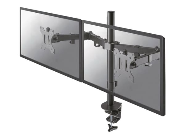 Neomounts FPMA-D550D - Monteringssats - fullständig rörelse - för 2 LCD-bildskärmar - stål - svart - skärmstorlek: 10"-32" - klämma, monterbar, skydd