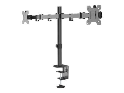 Neomounts FPMA-D550D - Monteringssats - fullständig rörelse - för 2 LCD-bildskärmar - stål - svart - skärmstorlek: 10"-32" - klämma, monterbar, skydd Svart