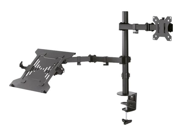 Neomounts FPMA-D550NOTEBOOK - Monteringssats - fullständig rörelse - för LCD-bildskärm/bärbar dator - svart - skärmstorlek: 10"-32" - klämma, monterb