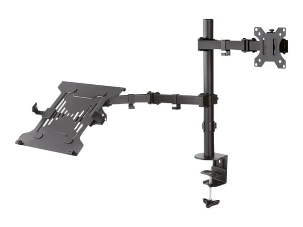Neomounts FPMA-D550NOTEBOOK - Monteringssats - fullständig rörelse - för LCD-bildskärm/bärbar dator - svart - skärmstorlek: 10"-32" - klämma, monterb