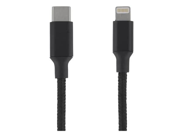 USB-C to Lightning cable, 0.5m, braided, black
