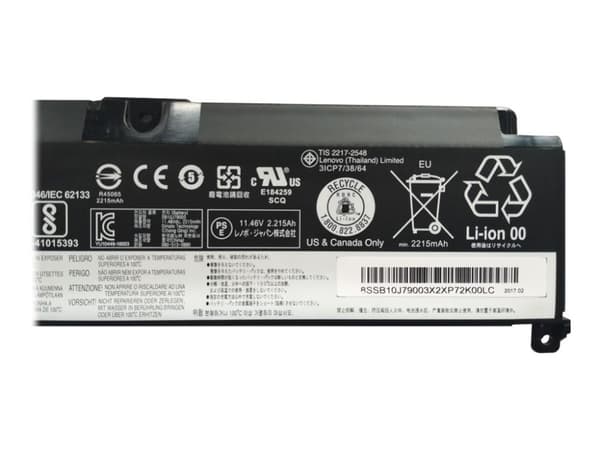 Lenovo - Batteri för bärbar dator - litiumjon - 3-cells - 26 Wh - för ThinkPad T460s 20F9, 20FA