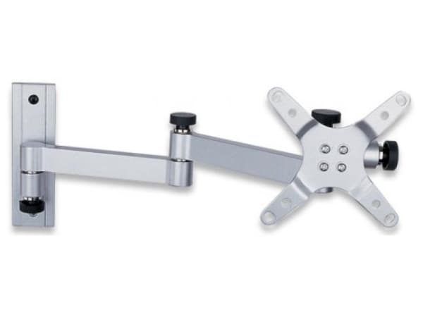 Techly ICA-LCD 104, 33 cm (13"), 76,2 cm (30"), 75 x 75 mm, 100 x 100 mm, -15 - 15°, Silver Silver