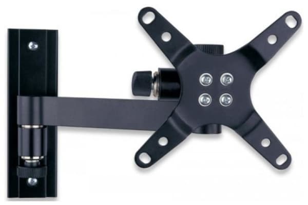Techly ICA-LCD-105BK, 75 x 75 mm, 100 x 100 mm, -15 - 15°, 0 - 180°, Gjuten aluminium, Svart Svart