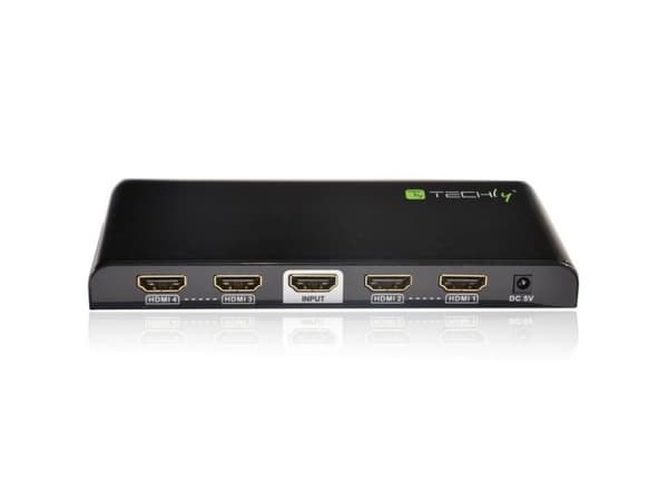 Techly IDATA HDMI2-4K4, HDMI, 4x HDMI, 3840 x 2160 piksler, Sort, 4K Ultra HD, 30 m