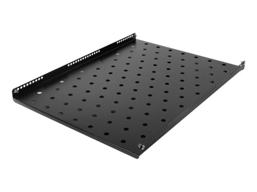 Deltaco 19-FH60G, Hylla till rackskåp, Svart, SPCC, 60 kg, 48,3 cm (19"), 487 mm