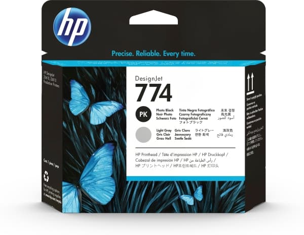 HP 774 Photo Black/Light Gray DesignJet Printhead, Väriainepohjainen muste, Väriainepohjainen muste, 1 kpl, Monipakkaus