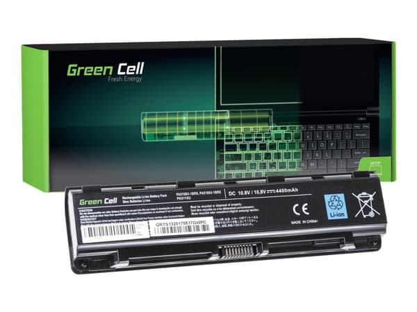 Green Cell - Batteri för bärbar dator (likvärdigt med: Toshiba PA5109U-1BRS) - litiumjon - 6-cells - 4400 mAh - svart - för Toshiba C40; Qosmio X70;