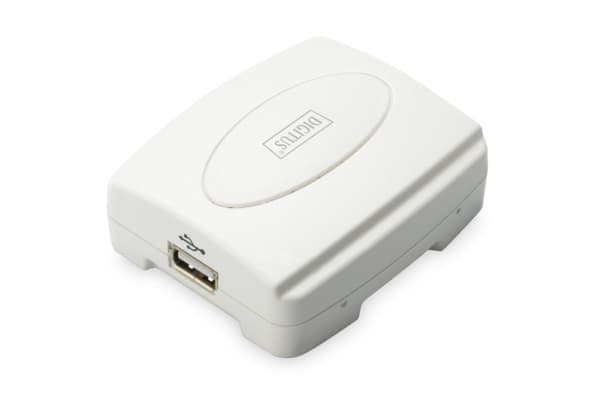 DIGITUS Fast Ethernet Print Server DN-13003-2 - Skriverserver - USB 2.0 - 100Mb LAN - 100Base-TX