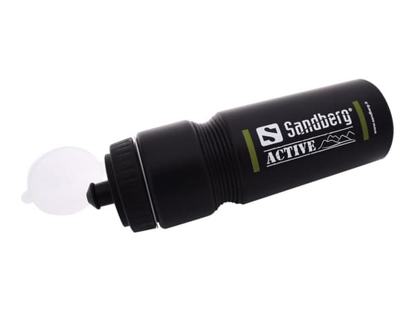 Sandberg Active Sports Drinking Bottle Idretter 750 ml High-Density Polyethylene (HDPE) Sort, Grønn, Hvit