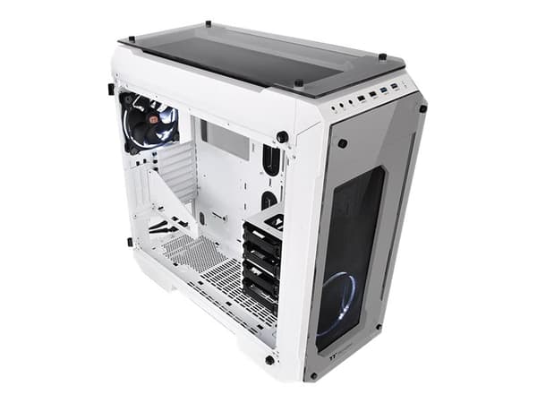 Thermaltake View 71 TG - Snow Edition - tower - utökad ATX - genomskinlig sidopanel (härdat glas) - ingen strömförsörjning (PS/2) - vit - USB/ljud Vit