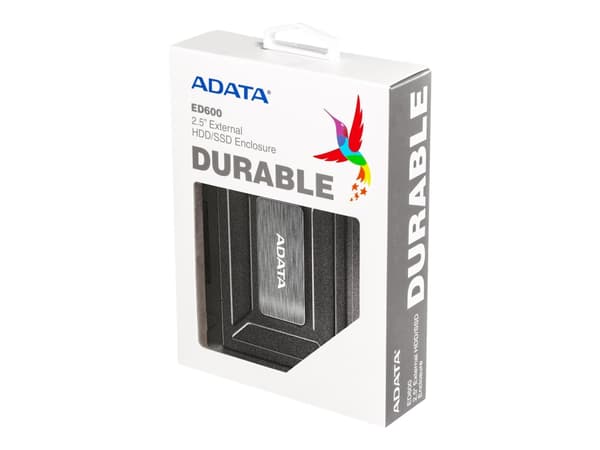 ADATA ED600 - Lagringspakning - 2,5" - SATA 6Gb/s - USB 3.0 - variasjon Sort