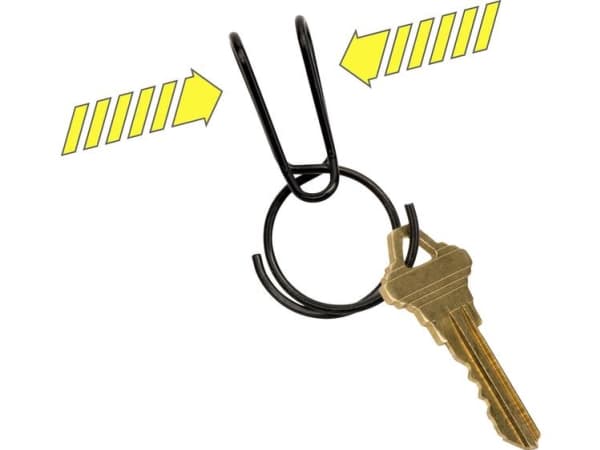 NITE Ize Nøglering KSQR-01-R6 SqueezeRing Easy Load Key Clip Sort 1 stk