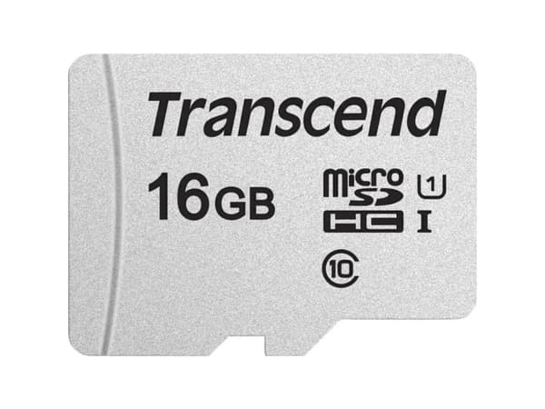 Transcend 300S - Flash-minneskort (adapter inkluderad) - 16 GB - UHS-I U1 / Class10 - microSDHC UHS-I