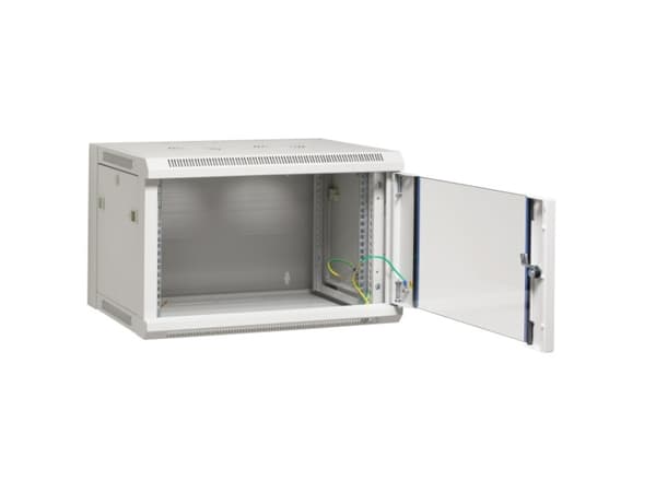 EFB Elektronik 691706FGR.1, Veggmonterbar hylle, 6U, 60 kg, Nøkkellås, Grå