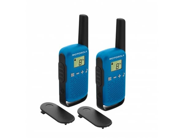 Motorola Talkabout T42 - Bærbar - toveis radio - PMR - 446 MHz - 16-kanalers - svart og blå (en pakke 2)