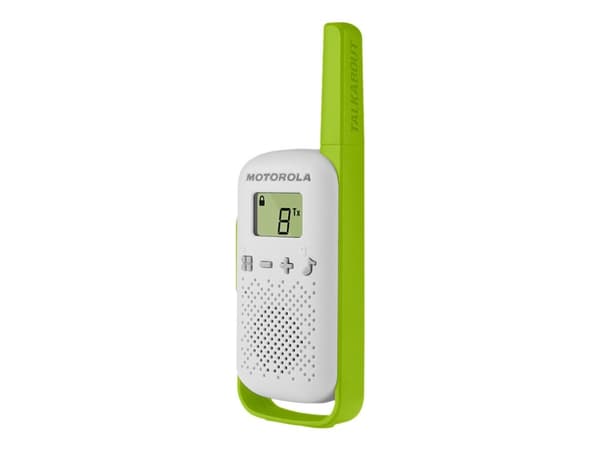Motorola Talkabout T42 - Bærbar - toveis radio - PMR - 446 MHz - 16-kanalers - grønn og hvit, blå og hvit, oransje og hvit (en pakke 3)