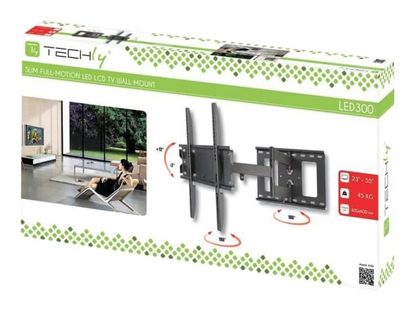 TECHly - Konsol - för LCD-display - svart - skärmstorlek: 23"-55" - väggmonterbar