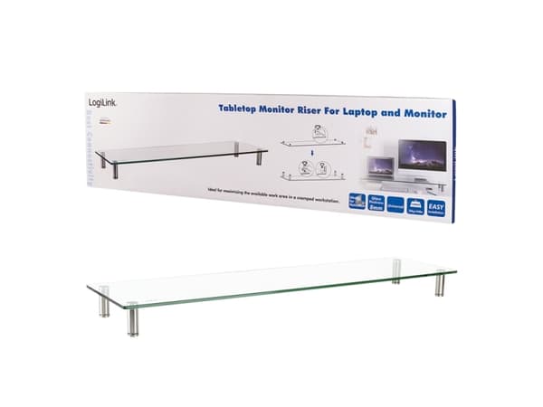LogiLink BP0060, Fristående, 20 kg, Höjdjustering, Rostfritt stål, Transparent