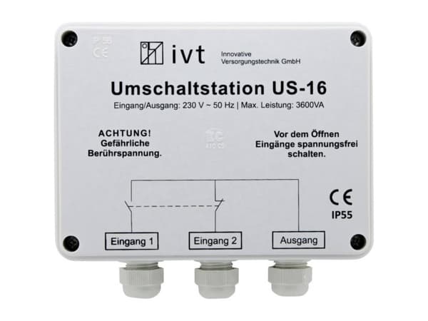 IVT koblingsstasjon US-16 3600 VA 400034 160 mm x 145 mm x 77 mm Egnet for modell (inverter): Universal (400034)